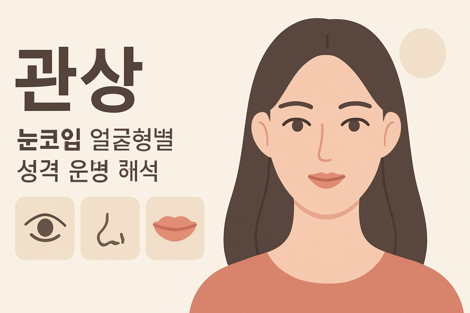 관상 눈코입 얼굴형별 성격 운명 해석