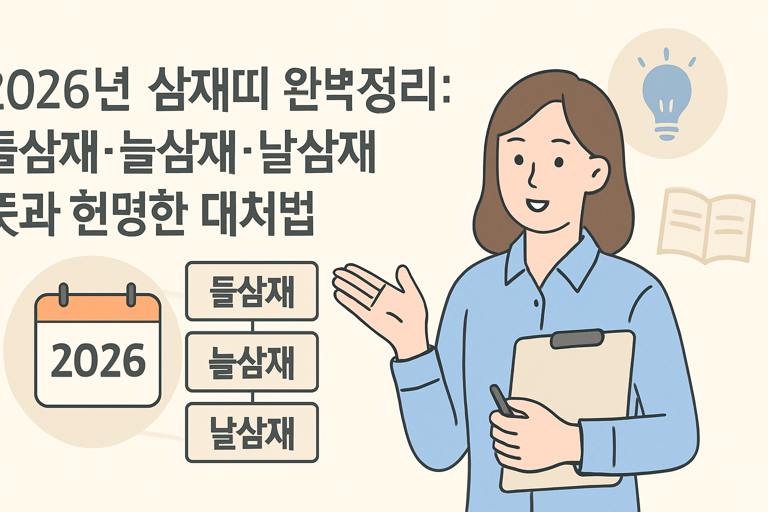 2026년 삼재띠 완벽 정리: 들삼재·눌삼재·날삼재 뜻과 현명한 대처법